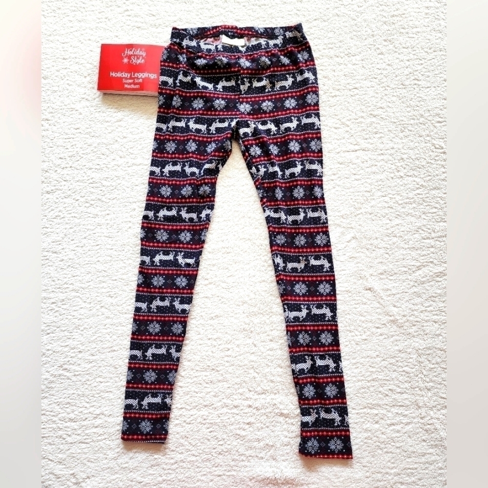 New women's Christmas leggings super soft, size M